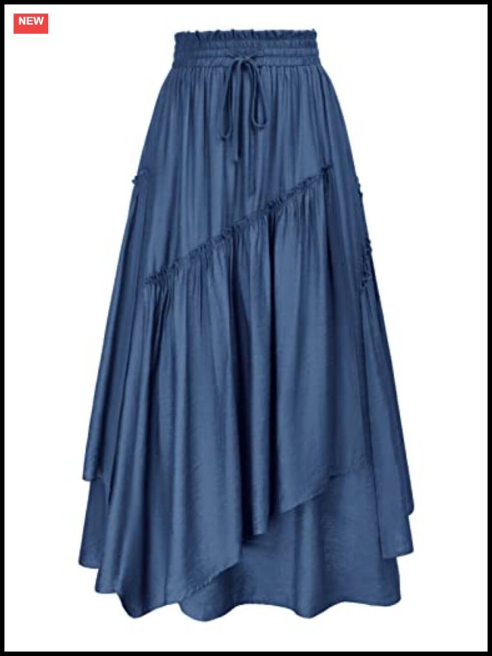 Renaissance Flowy Pirate Maxi Skirt with Pockets A-Line Tiered